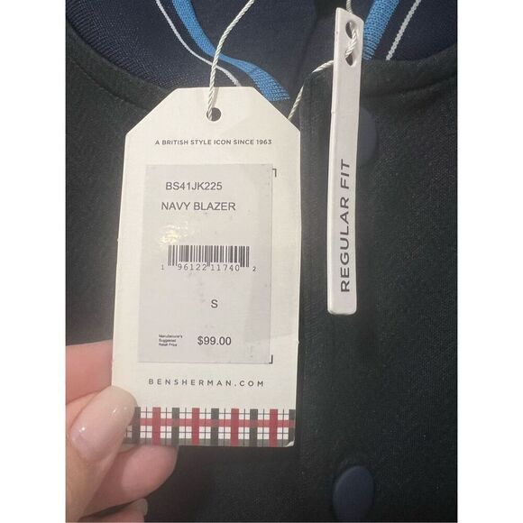 Ben Sherman NWT Herringbone Track Bomber Jacket sz S - Picture 8 of 8